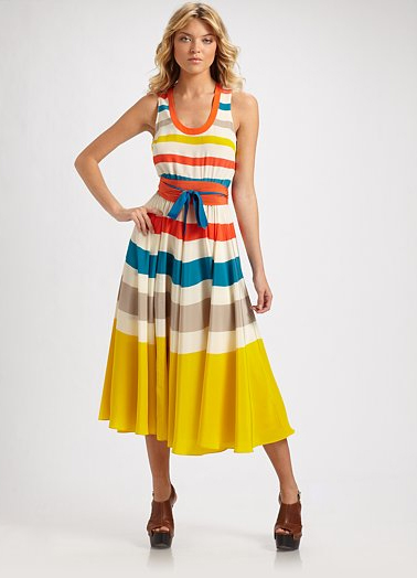 Stripe-Dress-Obama-Michelle