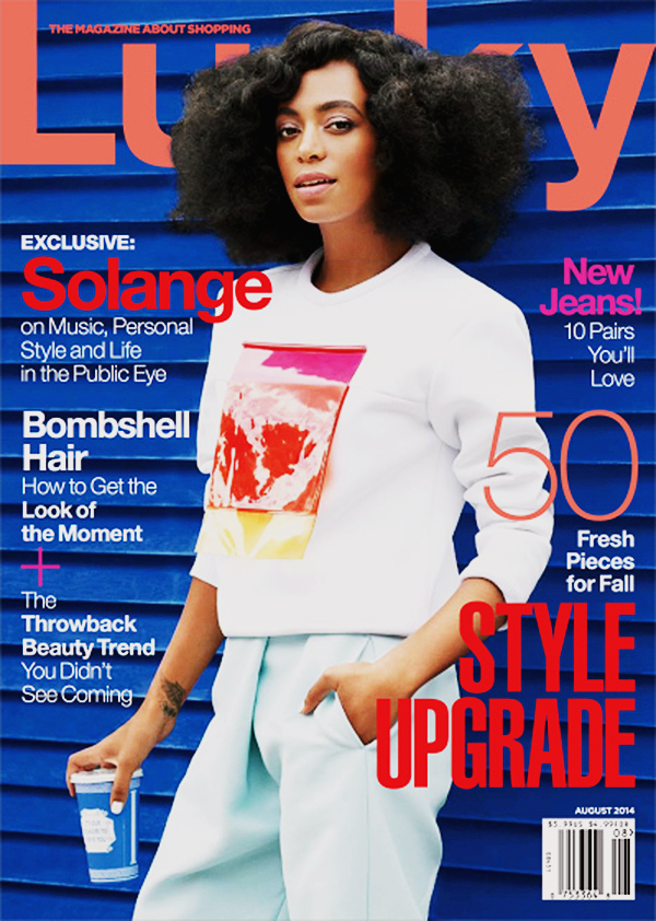 Solange Covers August Issue Of Lucky Magazine