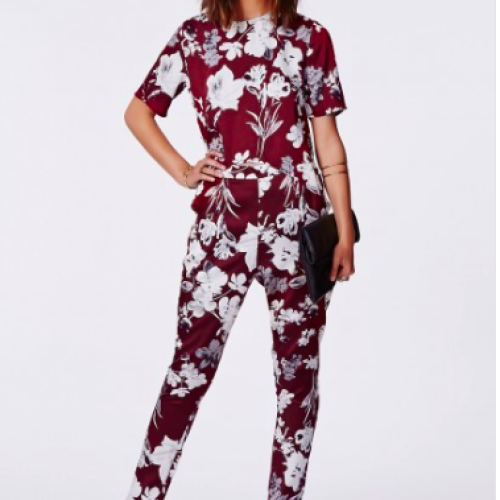 What Mia Ray Wore: Missguided Floral Silk Printed Set